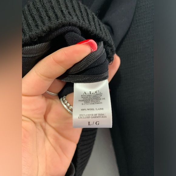 A.L.C. Bryant Merino Wool Blend Jacket in Black size L - Picture 14 of 16